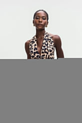 Bolek Leopar Fırfırlı Mini Elbise